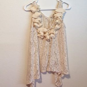 Nude lace top